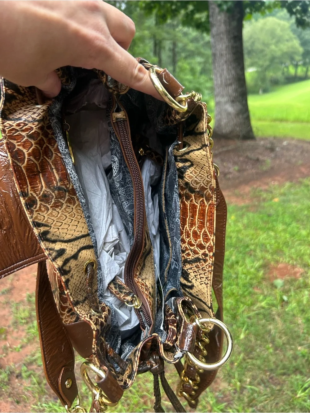 Original by Sharif 1827 NWT Snake Print Shoulder Bag w/ Pouch - Read Description
